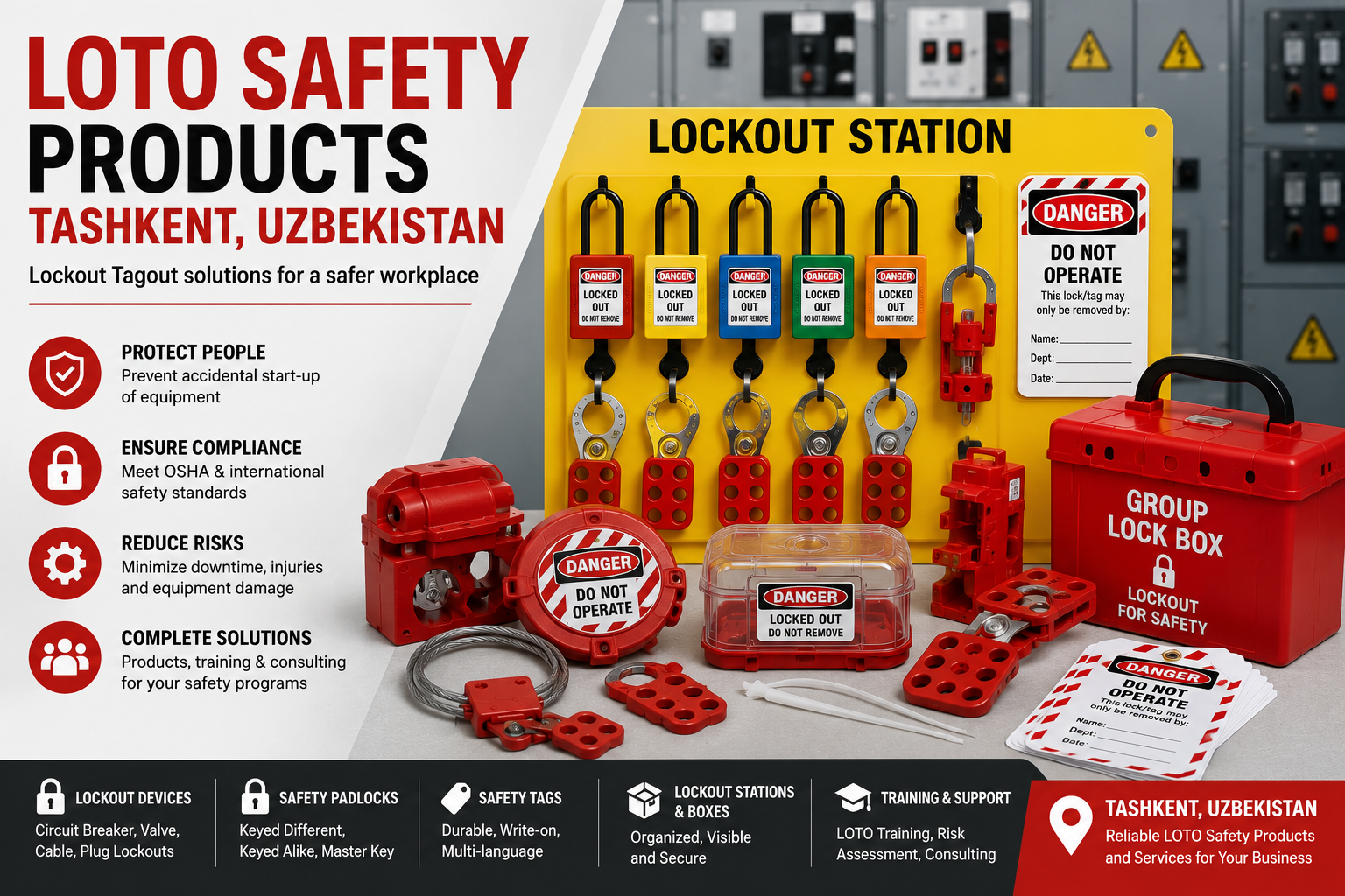 LOTO Safety Products in Tashkent for Industrial Facilities