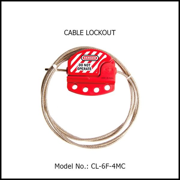 Cable Lockouts, Adjustable With Stainless Steel PVC Coated Cable