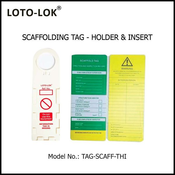 Scaffolding Tag Holder & Insert