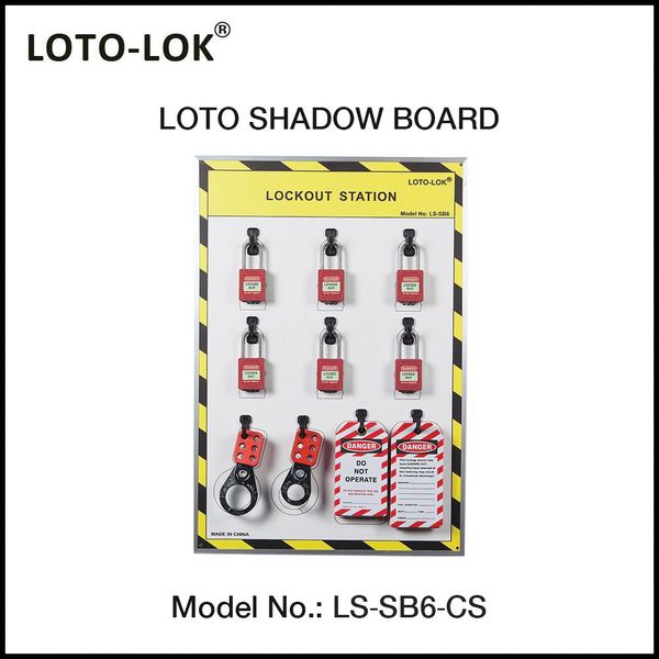 LOTO Shadow Board, 6 / 12 / 24 / 36 / 50 / 100 Padlocks, (With Contents)