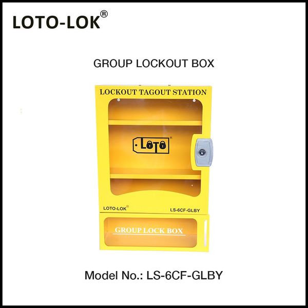 Lockout Station, Steel, LS‐6CF-GLBY, (Empty Station)