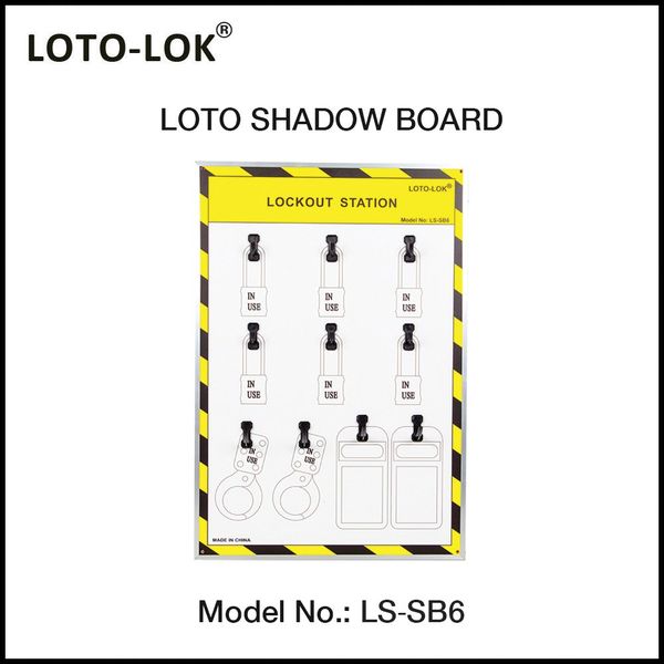 LOTO Shadow Board, 6 / 12 / 24 / 36 / 50 / 100 Padlocks, (Empty Board)