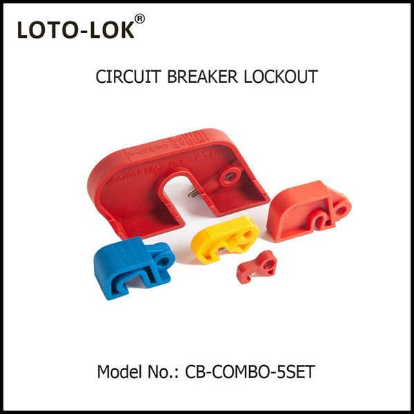 Circuit Breaker Lockout, Set Of 5 Pcs., CB-COMBO-5SET