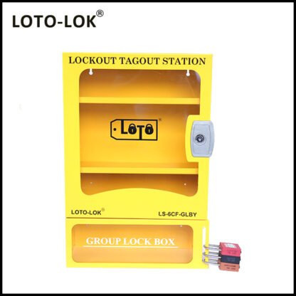 LOCKOUT STATION, STEEL, LS‐6CF-GLBY, (Empty Station) - Image 2