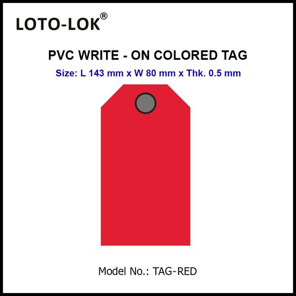 PVC Write-On Colored Tags, Length 143mm.