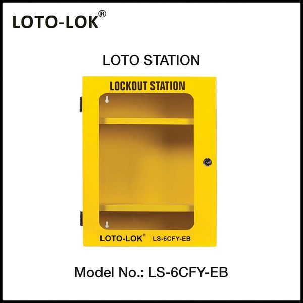 Lockout Station, Steel, LS-6CFY-EB, (Empty Station)