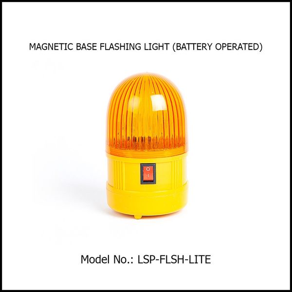 Magnetic Base Flashing Light (Battery Operated)