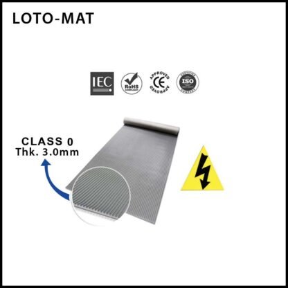 LOTO-MAT_GREY_ANTI-SKID_RIBBED_SWITCHBOARD_MATTING_CLASS_0_THK_3.0_MM_IRM-CL0