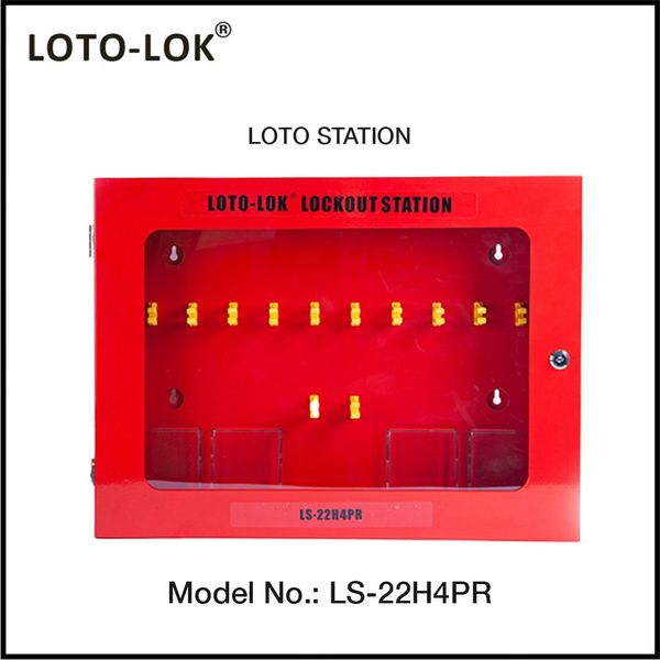 LOTO Station, 22 Hooks + 4 Tag Pockets (Empty Station)