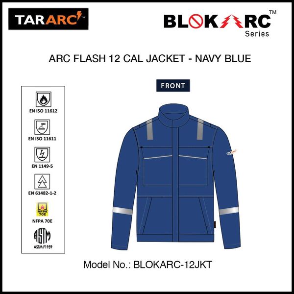 Arc Flash Jacket (Men), Arc Rating: 12 Cal/Cm² , HRC 2