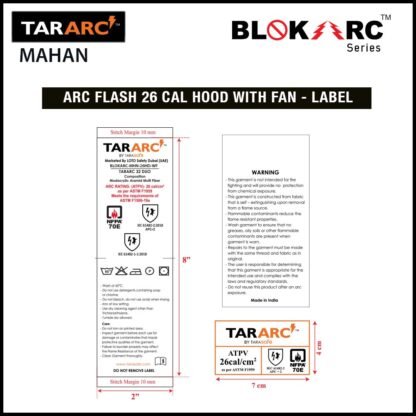 MAHAN ARC FLASH KIT (MEN), ARC RATING: 26 CAL/CM² , HRC 3 (BIB, 32" COAT, HOOD) - Image 17