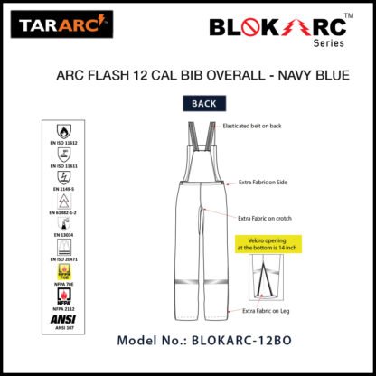 ARC FLASH KIT (MEN), ARC RATING: 12 CAL/CM² , HRC2 (BIB, 32" COAT & HOOD) - Image 5