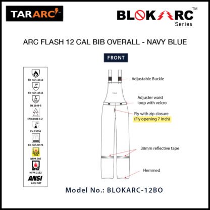ARC FLASH KIT (MEN), ARC RATING: 12 CAL/CM² , HRC2 (BIB, 32" COAT & HOOD) - Image 4