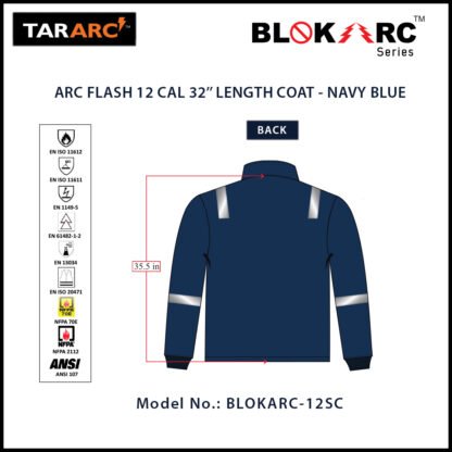ARC FLASH KIT (MEN), ARC RATING: 12 CAL/CM² , HRC2 (BIB, 32" COAT & HOOD) - Image 8