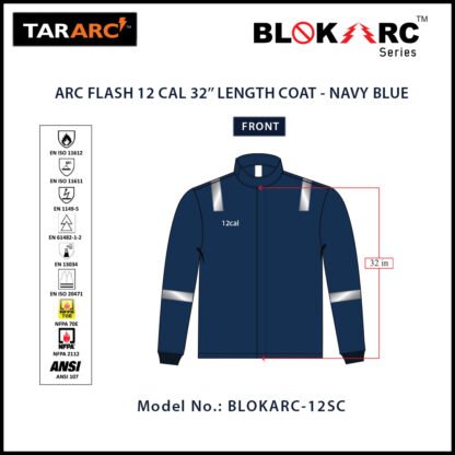 ARC FLASH KIT (MEN), ARC RATING: 12 CAL/CM² , HRC2 (BIB, 32" COAT & HOOD) - Image 7