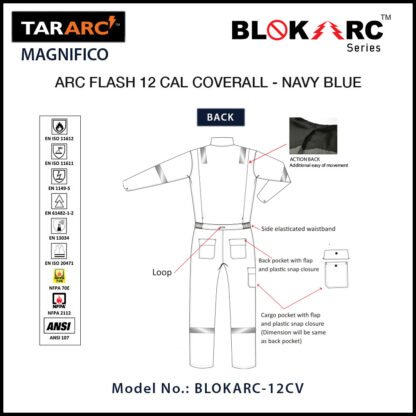 ARC FLASH MAGNIFICO COVERALL (MEN), ARC RATING: 12 CAL/CM² , HRC 2 - Image 4