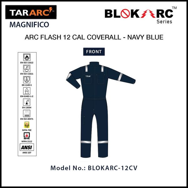 Arc Flash Magnifico Coverall (Men), Arc Rating: 12 Cal/Cm² , HRC 2