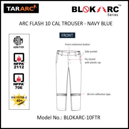 ARC FLASH FORMAL TROUSER (MEN), ARC RATING: 10 CAL/CM² , HRC 2 - Image 3