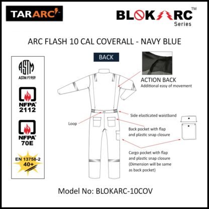 ARC FLASH COVERALL (MEN), ARC RATING: 10 CAL/CM² , HRC 2 - Image 4