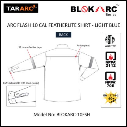 ARC FLASH FEATHERLITE SHIRT (MEN), ARC RATING: 10 CAL/CM² , HRC 2 - Image 4