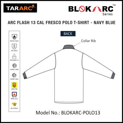 ARC FLASH FRESCO POLO (MEN), ARC RATING: 13 CAL/CM² , HRC 2 - Image 4