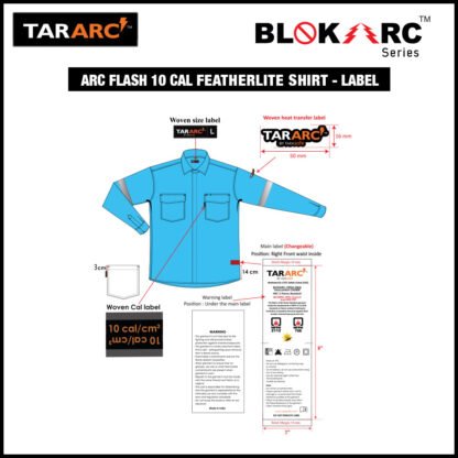 ARC FLASH FEATHERLITE SHIRT (MEN), ARC RATING: 10 CAL/CM² , HRC 2 - Image 5