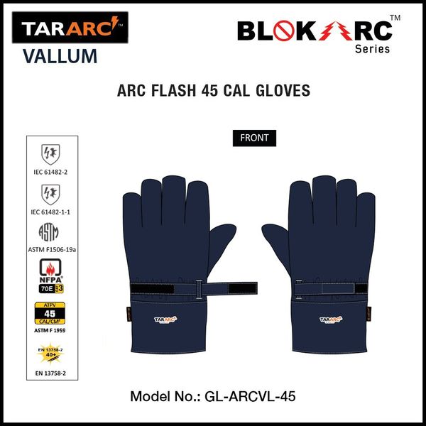 Tararc™ 45 Cal Vallum Arc Flash Gloves