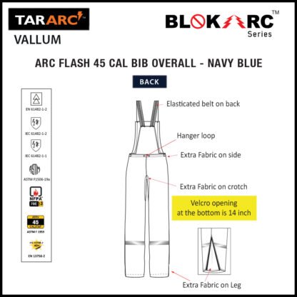 VALLUM ARC FLASH KIT (MEN), ARC RATING: 45 CAL/CM² , HRC 4 (BIB, 32" COAT, HOOD) - Image 5