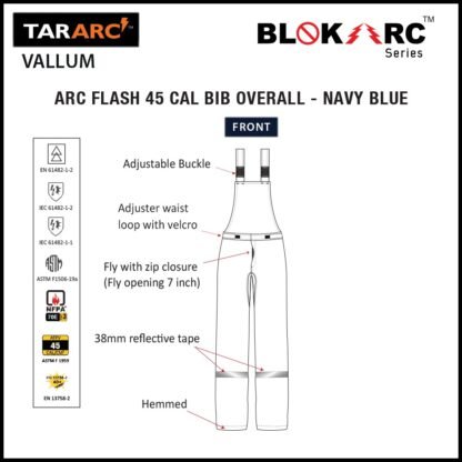 VALLUM ARC FLASH KIT (MEN), ARC RATING: 45 CAL/CM² , HRC 4 (BIB, 32" COAT, HOOD) - Image 4