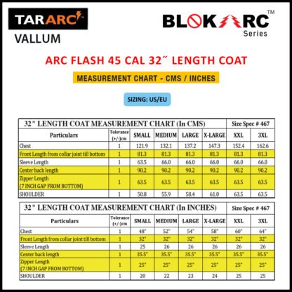 VALLUM ARC FLASH KIT (MEN), ARC RATING: 45 CAL/CM² , HRC 4 (BIB, 32" COAT, HOOD) - Image 19