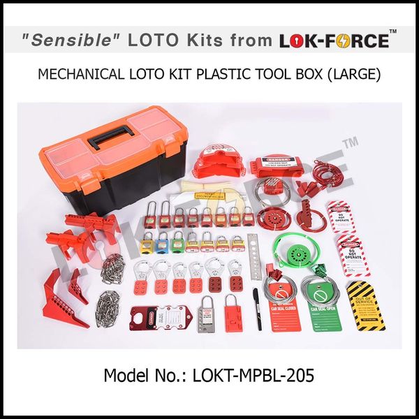 LOTO Mechanical Kit Plastic Tool Box - Large