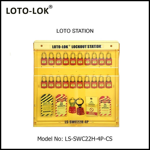 LOTO Station, 20 Padlocks (With Contents)