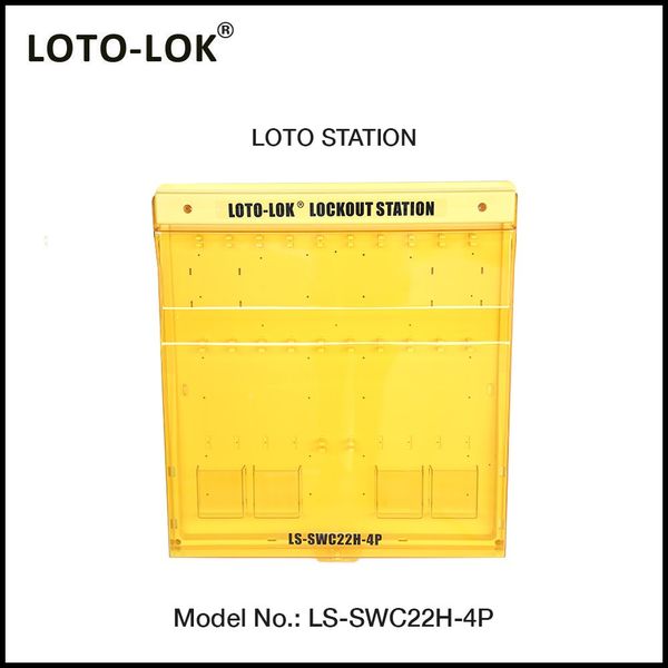 LOTO Station, 22 Hooks + 4 Tag Pockets (Empty Station)