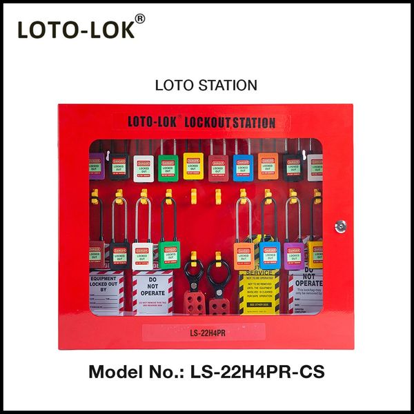 LOTO Station, 20 Padlocks (With Contents)